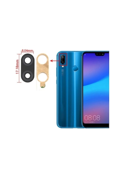 Hw P20 Lite Arka Kamera Camı Lens Yapışkanlı İnd01671