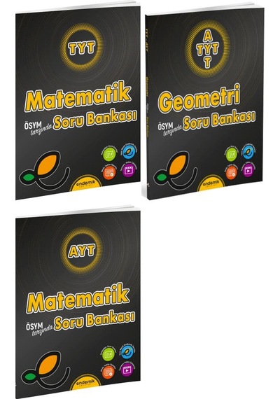 Endemik 2025 Tyt Ayt Matematik + Geometri Soru Kitabı Seti 3 Kitap