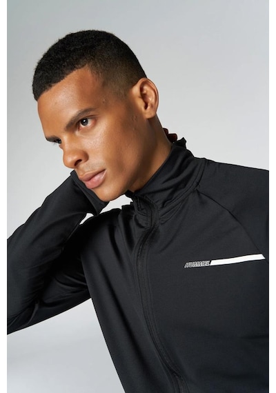 Hummel T-te Strength Training Track 921738-2001 Siyah Erkek Fermuarlı Sweatshirt 001