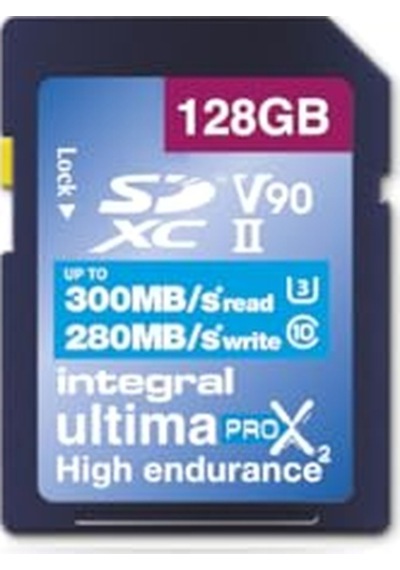 Integral 128 Gb Uhs-ıı Sd Kart V90 300 Mb/s'ye Kadar Okuma Ve 280 Mb/s'ye Kadar Yazma Hızı Sdxc Profesyonel Yüksek Hızlı Hafıza Kartı