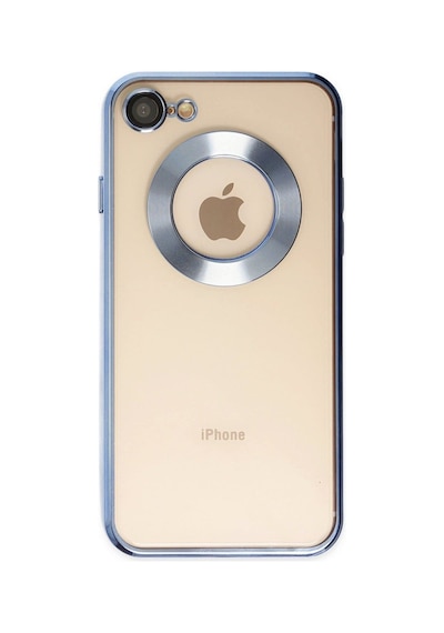 İletişim iPhone 8 İle Uyumlu İle Uyumlu Kapak Yanları Renkli Lens Korumalı Logo Gösteren Şeffaf Luxury Kılıf - Açık Mavi Sku: Zeusb0bqfpdzyc