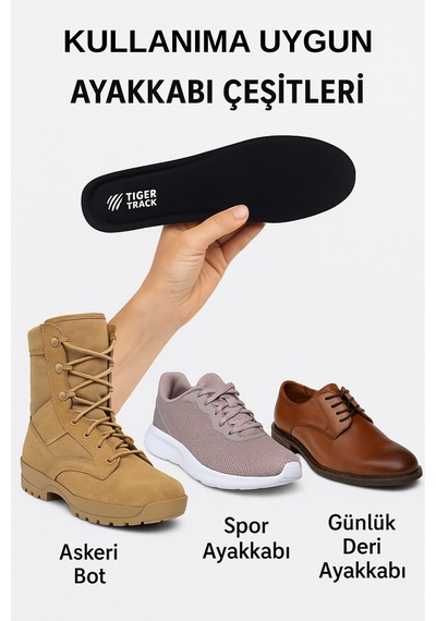 Tıger Track Ark Comfor Spor Ve Günlük Kullanım İçin Ultra Konforlu Ortopedik Ayakkabı Tabanlığı