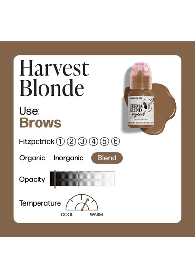 Perma Blend Harvest Blonde Kalıcı Makyaj Kaş Pigmenti 15ml Diğer