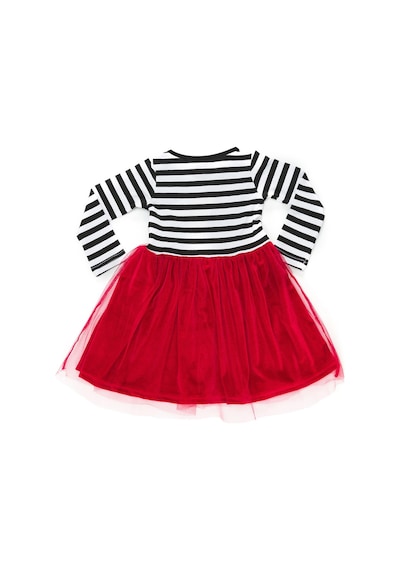 Denokids Kokoş Kız Tüllü Yılbaşı Kırmızı Elbise Kırmızı