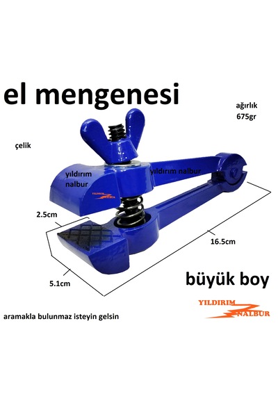 Büyük Boy Duble El Mengenesi Metal İşkence Çelik Hobi İşleri Kuyu