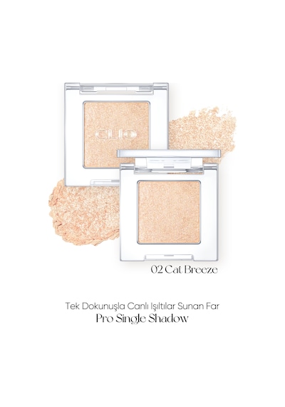 İnci Işıltılı Kremsi Dokuya Sahip Tekli Far Clio Pro Single Shadow 23fw G02 Cat Breeze