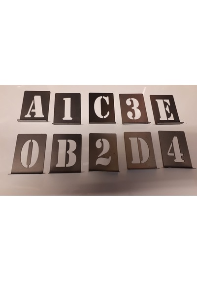 75 Mm Harf Ve Rakam Şablonu