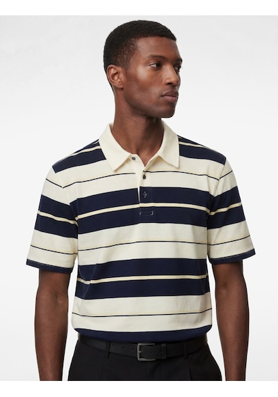 Koton Regular Fit Kısa Kollu Çizgili Polo Yaka Tişört Lacivert Çizgili 6sam10372mk