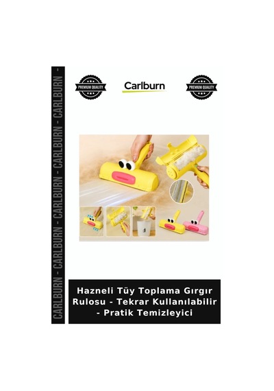 Özel Üretim Temizlik Hazneli Tüy Toplama Gırgır Rulosu - Tekrar Kullanılabilir - Pratik Temizleyici