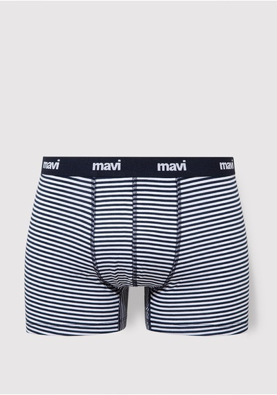 Mavi - 3Lü Baskılı Lacivert Boxer Seti 0911505-70490