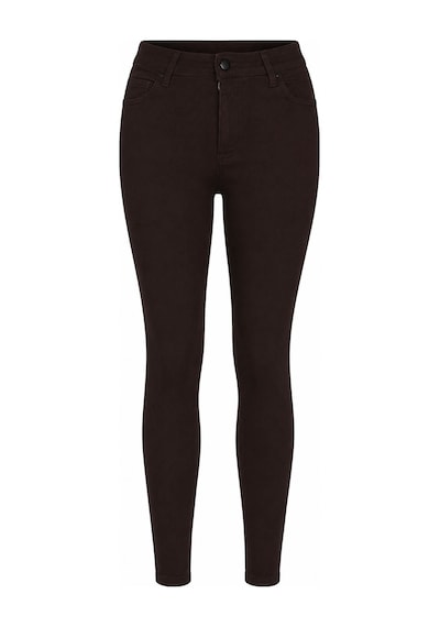Double Slim Skinny Kahverengi Kadın Jean Pantolon 3529