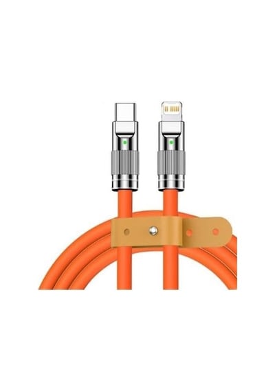 6a Type-c To Apple Ios Lightning Sıvı Silikon Data Hızlı Şarj Kablosu - Bakır Döşeme - 1.5 Metre - Katlanmaz Kı Diğer