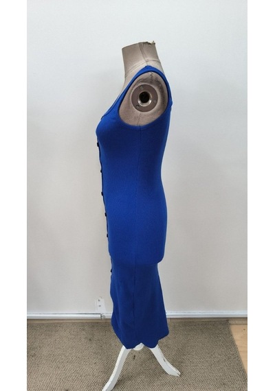 Etiler Collection Kadın Askılı Kare Yakalı Önden Düğmeli Midi Kaşkorse Elbise Saks Mavi Etiler Collection Kadın Askılı Kare Yakalı Önden Düğmeli Midi Kaşkorse Elbise Saks Mavi