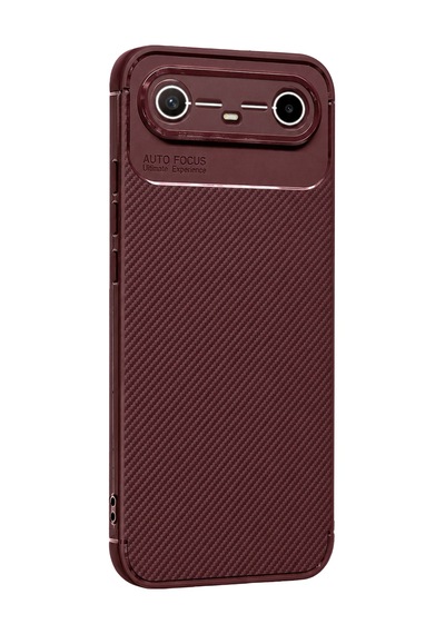 Uryport Tecno Spark Slim 5g Auto Focus Karbon Kapak - Bordo