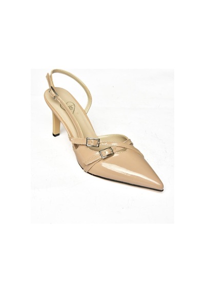 Fox Shoes S654071908 Ten Rugan Kısa Topuklu Kadın Ayakkabı Ten Rengi