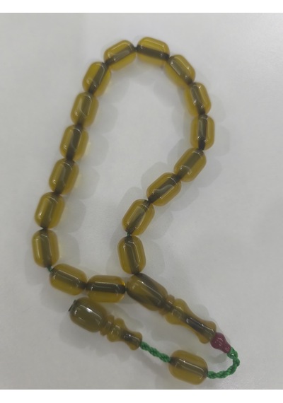 Zeyzun Usta Bilek Boy Efe Maskot Sıkma Kehribar Tespih 15x10 Mm K