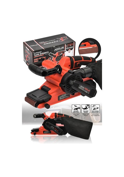 Assur 900W Elektrikli Vakumlu Tozsuz Cila Özellikli Tank Zımpara Makinesi - 1746