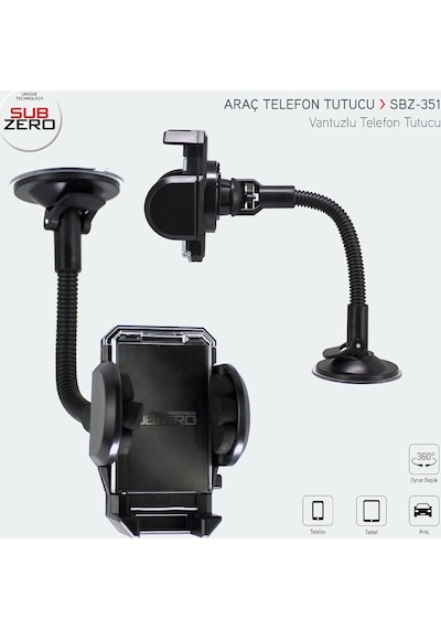 20cm Araç Telefon Tutucu Subzero Sp10