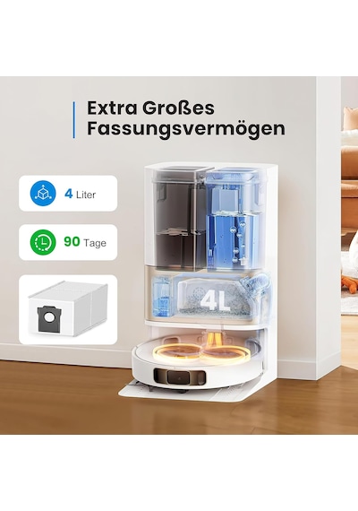 Dreame D10 Plus Gen 2 / L10s Plus Robot Süpürge İçin 8 Adet Toz Torbası, 4l Büyük Kapasiteli El