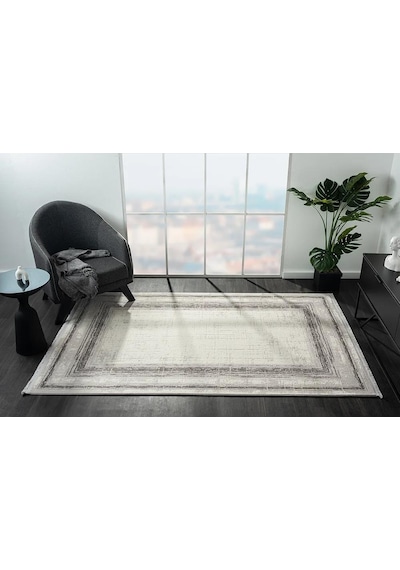 Dark Dk018g Gri Halı Antrasit Detaylı Akrilik Tozuaz Modern Salon Halısı Yatak Odası Halısı Koridor-803 Gri