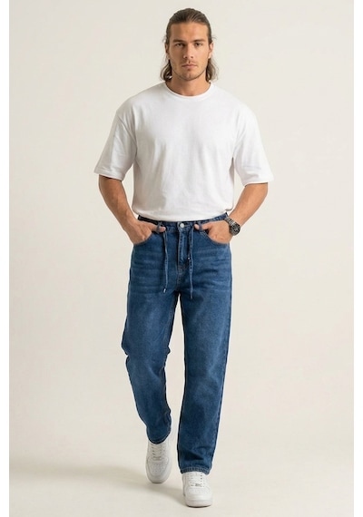 Bigdart Erkek Rahat Kesim Baggy Jean Pantolon 30075 - Lacivert