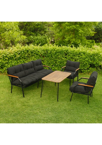 Ard & Garden Milas 311 Masalı Siyah Fermuarlı Bahçe Balkon Takımı, Cafe, Salon - Metal Kanepe Koltuk Takımı Siyah Ard & Garden Milas 311 Masalı Siyah Fermuarlı Bahçe Balkon Takımı, Cafe, Salon - Metal Kanepe Koltuk Takımı Siyah
