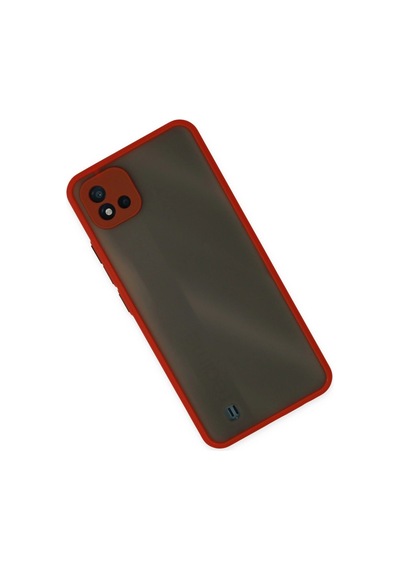 Realme C11 2021 Kılıf Montreal Silikon Kapak - Kırmızı -