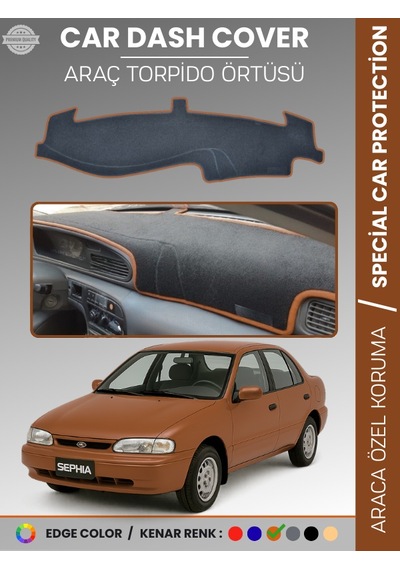 Kia Sephia 1995-1998 Torpido Örtüsü Ön Panel Halı Torpido Koruma Tam Uyum Araca Özel Kaymaz - 591 Stiloto