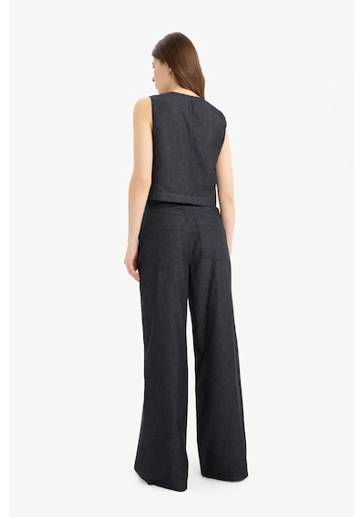 DeFacto Wide Leg Yüksek Bel Geniş Paça Uzun Jean Pantolon E5794AX25SPNM82