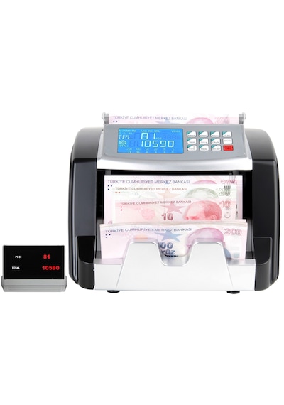Sigma SC95200 Karışık Para Sayma Makinesi, Tl Ve Euro Karışık, Usd Adet Sayım, Sesli, Müş. Ekranı