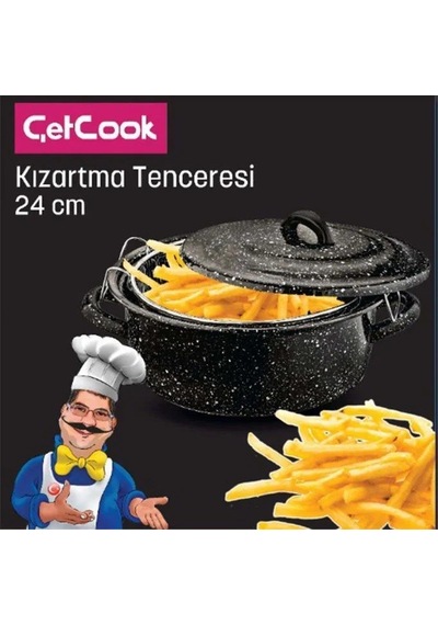 Çetcook Kızartma Tenceresı 24 Cm Siyah