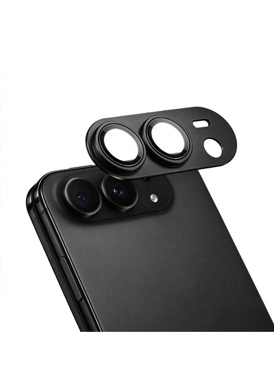 Forzacase İphone Duo İle Uyumlu Tam Kaplayan Çerçeveli Kamera Lens Koruyucu - Fc1265 Siyah