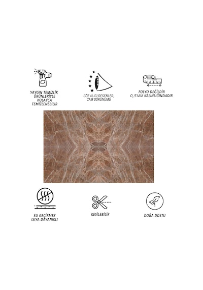 Tink Kendinden Yapışkanlı Kahve Ağ Desenli Pvc Panel 41x62 Cm