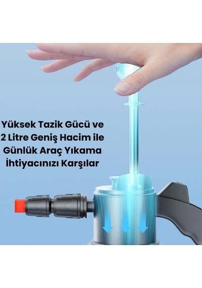 Coofbe Yüksek Basınçlı 2litre Ev Bahçe Temizlik Araç Yıkama Köpük Püskürtücü Otomatik El Pompası