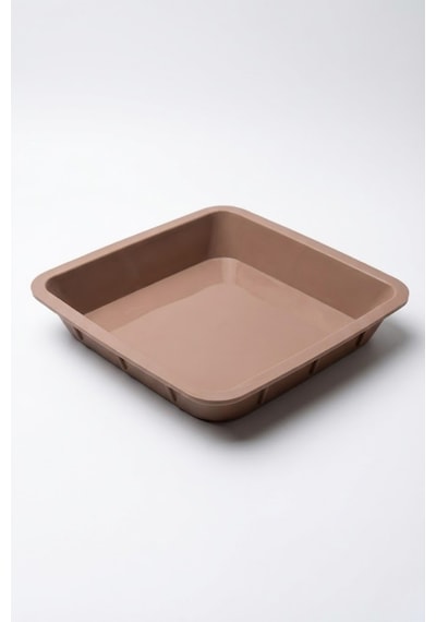 Kare Silikon Fırın Kalıbı Derin Yapılı, Yapışmaz Kek & Brownie Kalıbı 26 X 26 Cm Çok Renkli