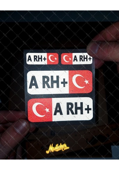 Bay Etiket Bt03 Reflektif A Rh Pozitif (+) Kan Grubu Sticker Seti