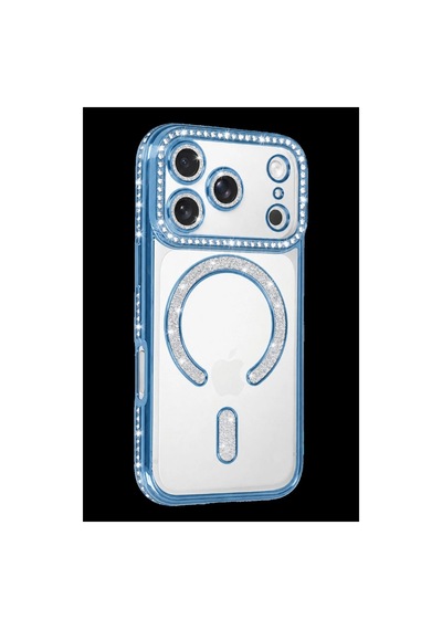 Tedar Newface Apple İphone 18 Pro Joke Simli Magneticsafe Kılıf - Sierra Blue Najmaddin standart
