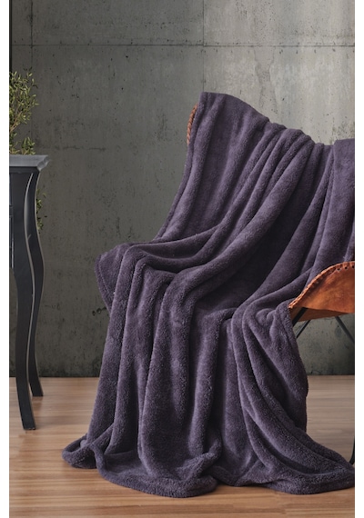 Wellsoft Tv Battaniyesi Peluş Polar Ultra Yumuşak Battaniye 140x170 Cm Antrasit
