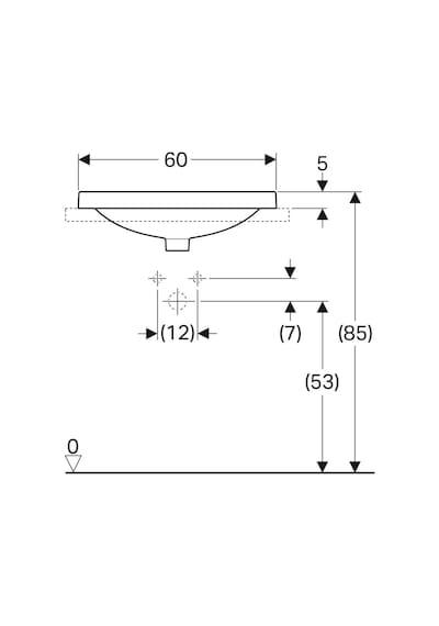 Geberit Variform Tezgah Üstü Eliptik 60 CM