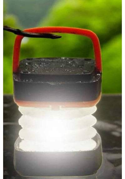 Led Lamba Kamp Lambası Hafif Taşınabilir Şarj Süreli Akordeon El Fenerli