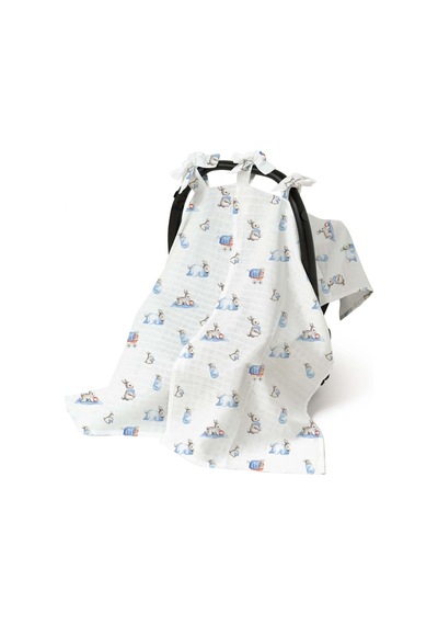 % 100 Pamuk Müslin Puset Örtüsü - Bébé Lapin Puset1018
