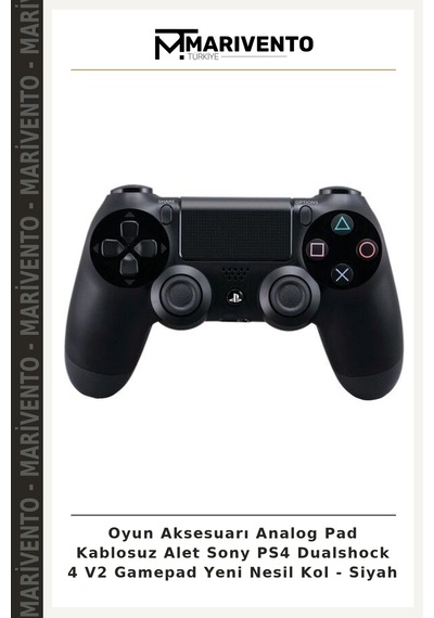 Oyun Aksesuarı Analog Pad Kablosuz Alet Sony Ps4 Dualshock 4 V2 Gamepad Yeni Nesil Kol - Siyah