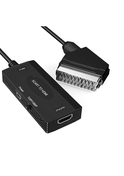 Microcase Scart Giriş Hdmı Çıkış Tak Çalıştır Dönüştürücü Full Hd Görüntü Adaptörü Al5764 Siyah