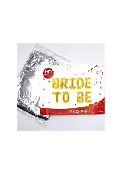 Folyo Balon Bride To Be Gümüş Renk Çok Renkli Genel