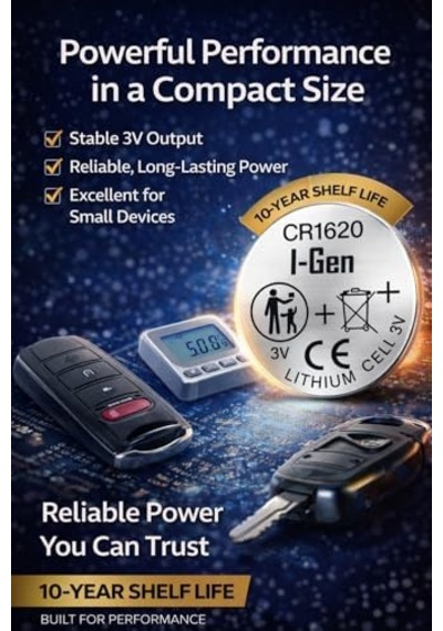 I-gen Batteries Cr1620 Lityum Düğme Pil 3v 1620 5'li Paket