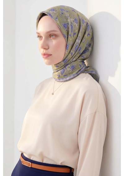 Silk Home Soft Eşarp Rûmi Olive 90x90 Çok Renkli