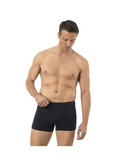 Özkan Underwear Özkan 12024 Erkek Pamuklu Likralı Süprem Esnek Rahat Boxer Şort Lacivert