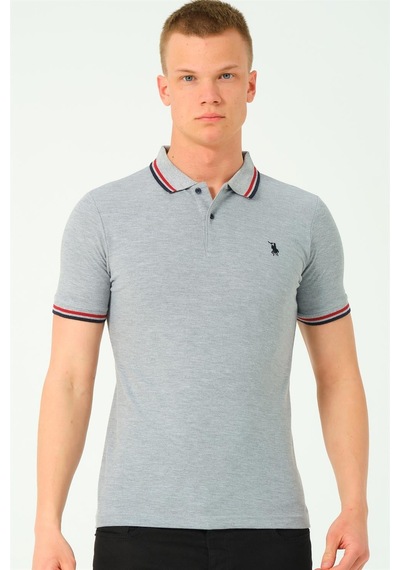 T8594 Dewberry Erkek T-shırt-gri-2