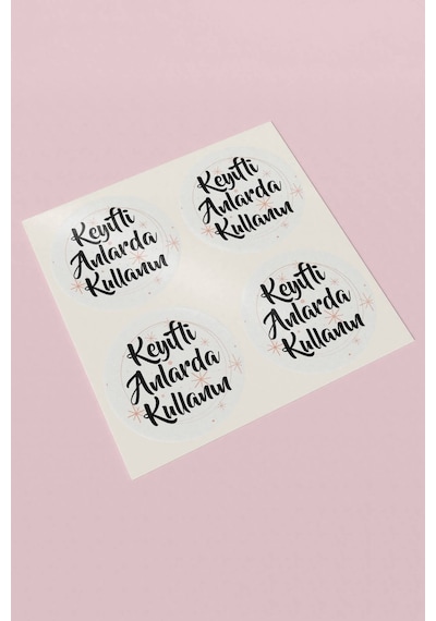 Keyifli Anlarda Kullanın Etiket 3x3cm St2373 Çok Renkli