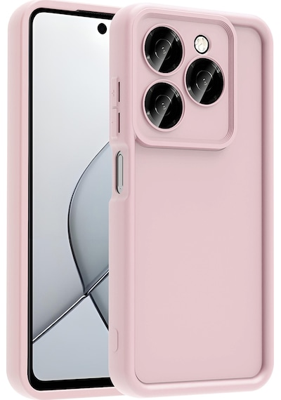 Tecno Spark 20 Pro 5g Kılıf Kamera Korumalı Kalın Kenarlı Viera Silikon Case Pembe